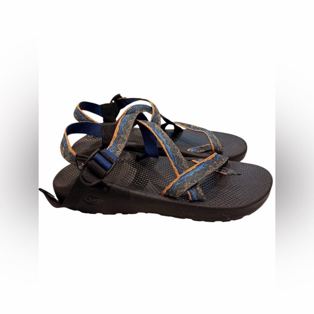 Chaco Tegu Blue Orange & Multi Strappy Hiking Sandals Size M 11